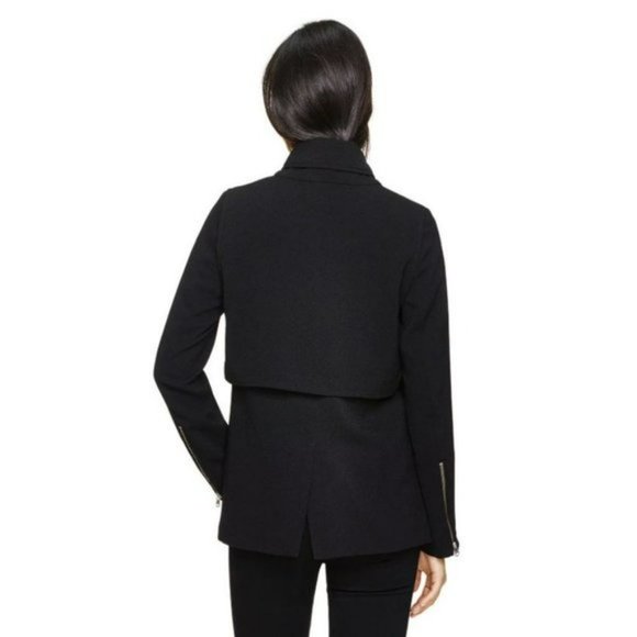Aritzia Wilfred Black Mayet Crepe Moto Jacket XXS - Picture 3 of 7